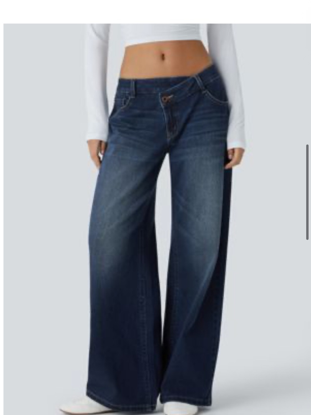 HALARA Wide-Leg Dark Indigo Women's Jeans